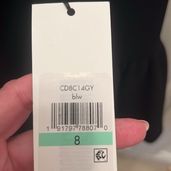 Calvin Klein Black Sheath Dress with Bell Sleeves 8 NWT - Picture 3 of 6